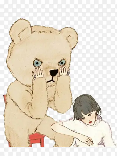 面具熊和少女
