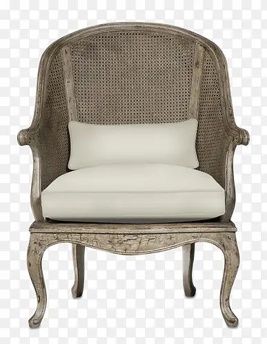 中式太师椅木雕白色坐垫椅子