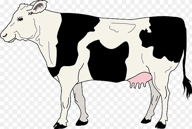 一头手绘奶牛