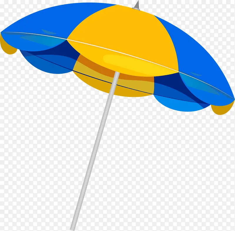 扁平手绘效果遮阳伞