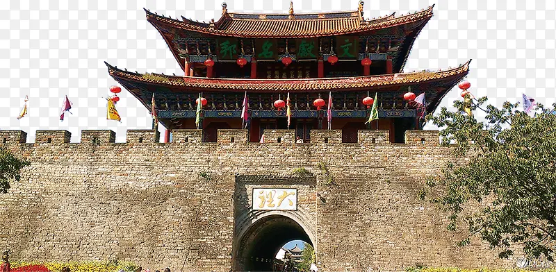大理古城楼古典风建筑