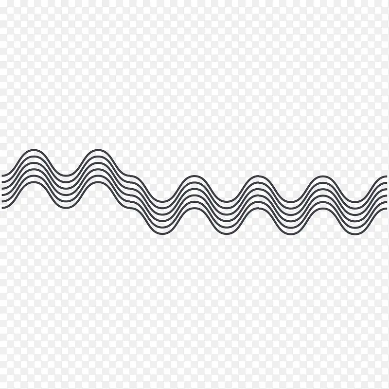 波浪线条分割线矢量素材