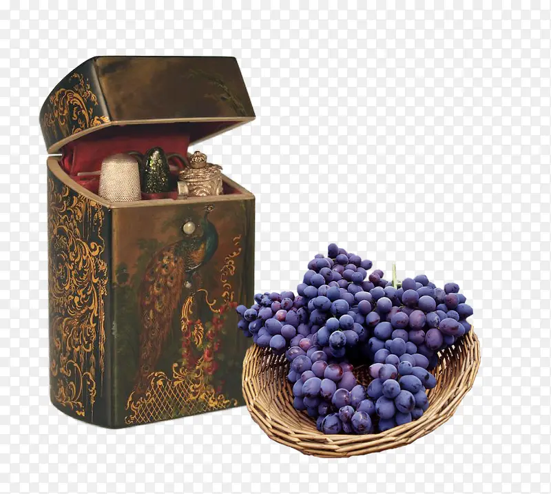 复古葡萄酒储物箱红提