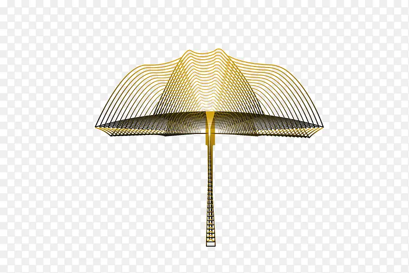 AI线条雨伞