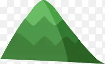 三色绿渐变的山峰