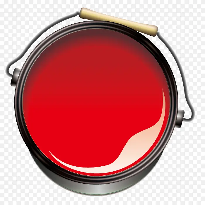 矢量红色油漆桶