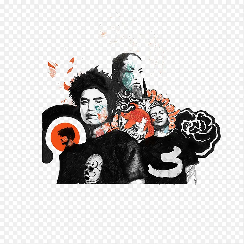 靓仔T恤图案