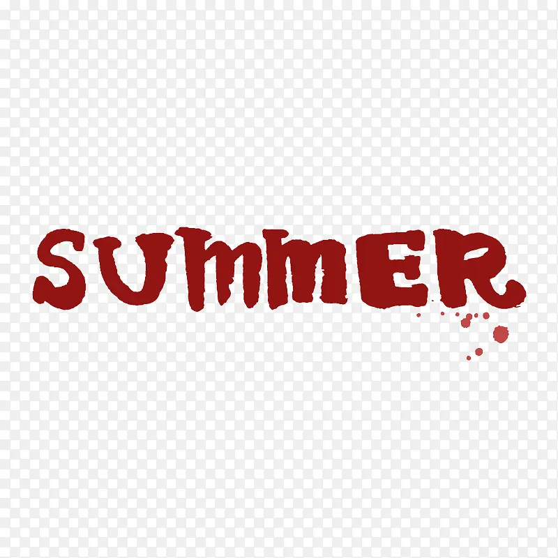 卡通summer字体装饰