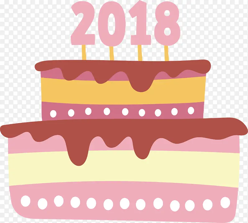 粉色新年蛋糕