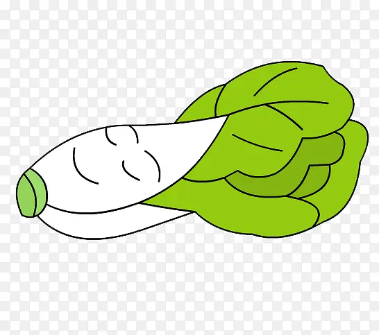 卡通绿色青菜
