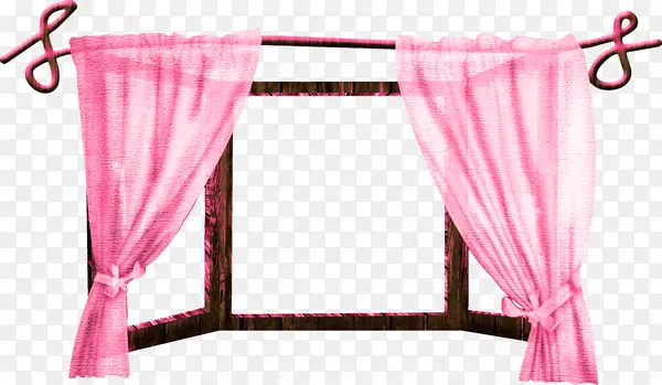 粉色门帘