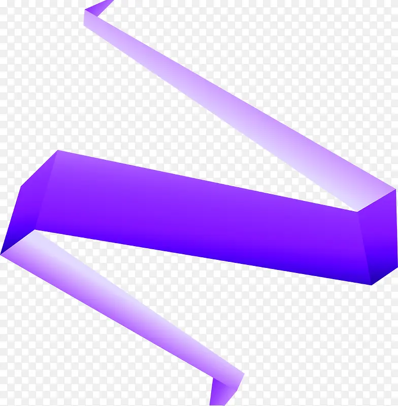 紫色立体条形标志