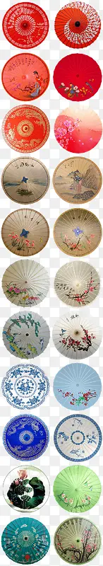 红色油纸伞