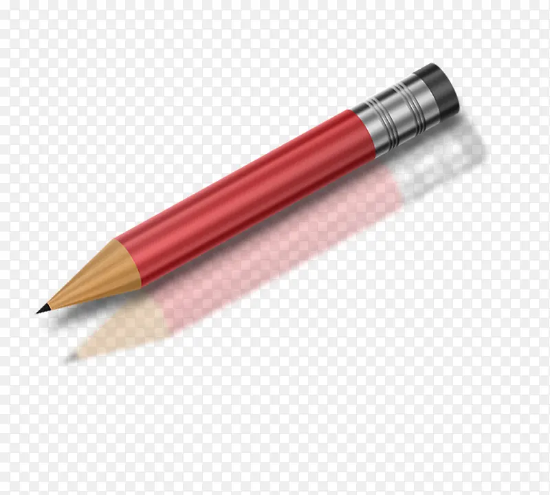 红色铅笔实物素材