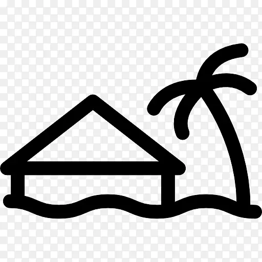 岛上的房子图标