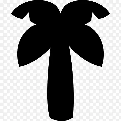 黑棕榈树图标