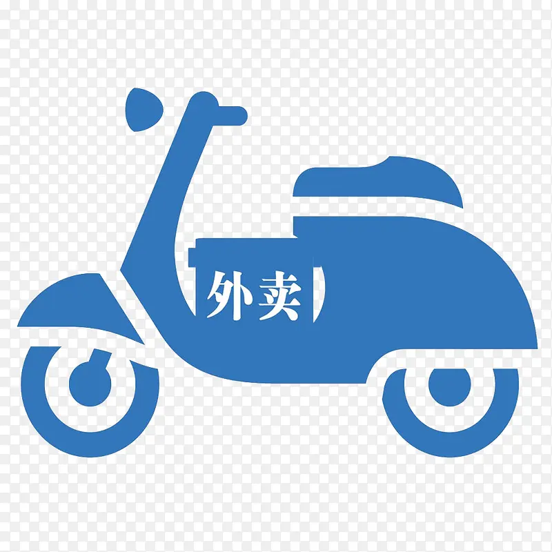 创意蓝色外卖图标