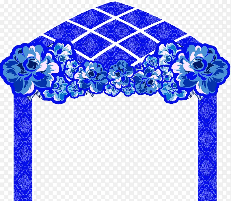 婚礼蓝色拱门
