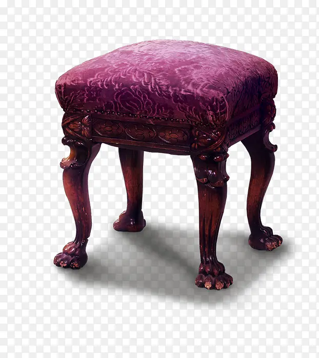 紫色欧式凳子