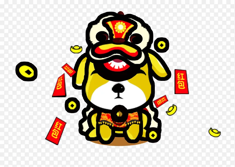 小狗头上的狮子