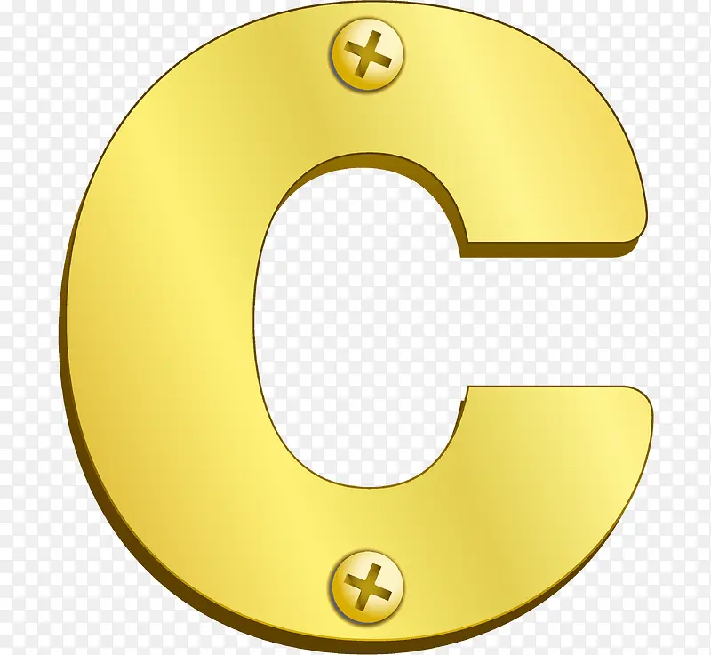 金色金属艺术字矢量图
