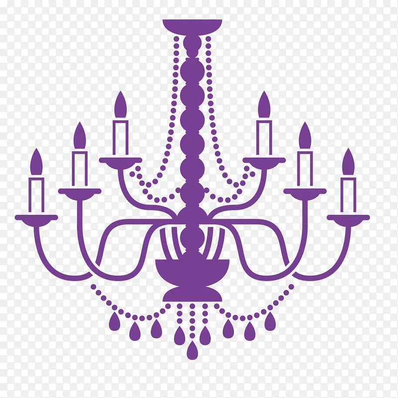 紫色灯饰装饰图案