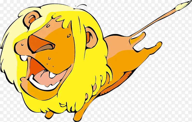 卡通矢量PNG动物狮子