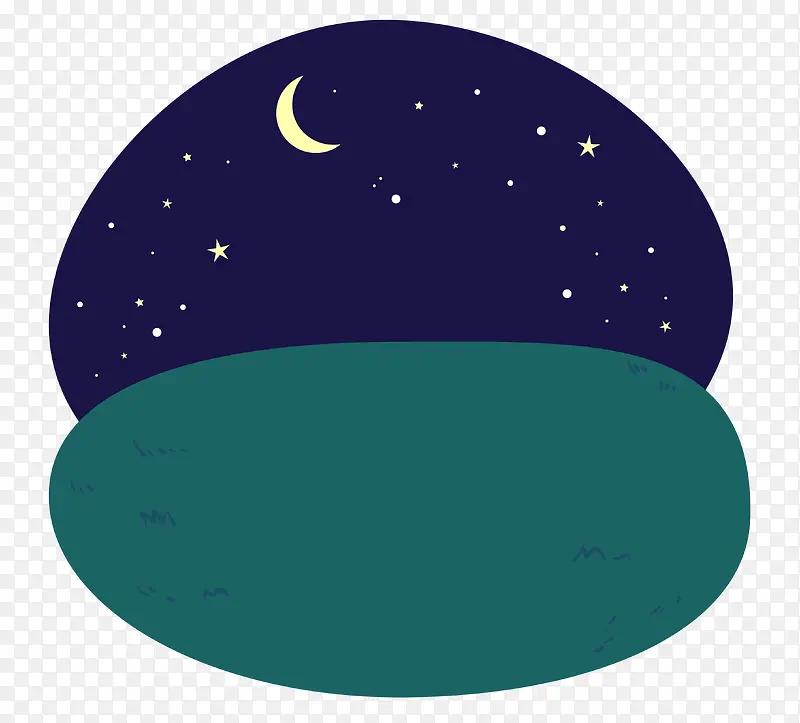 夜晚的郊外插画