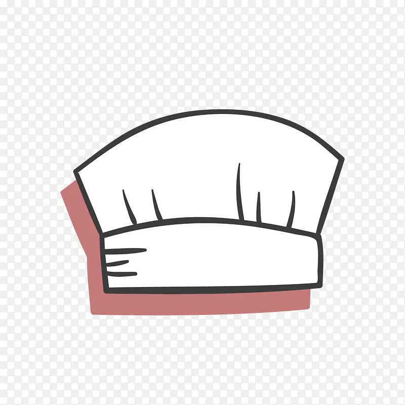 厨师白色帽子矢量图