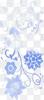蓝色印花背景七夕情人节