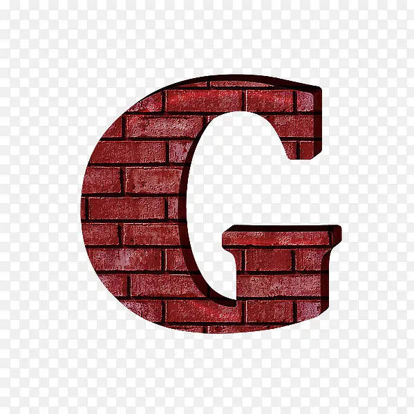 红砖墙字母g