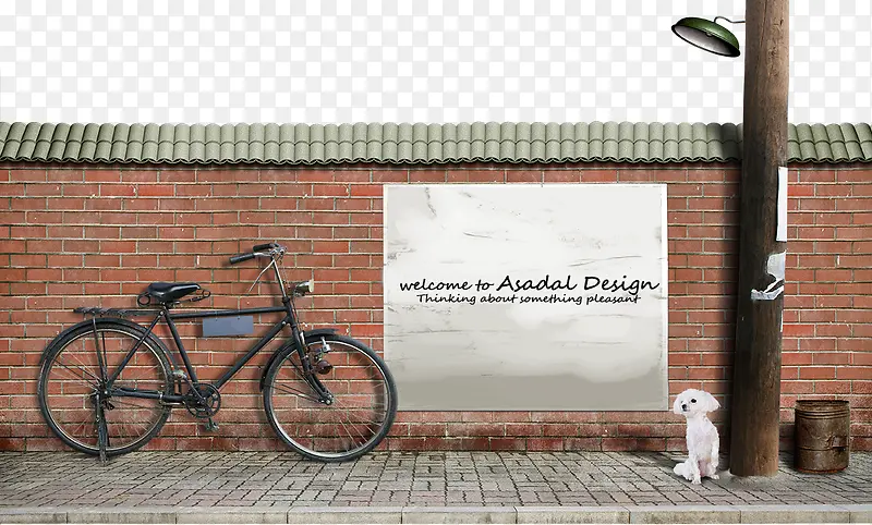 围墙和自行车