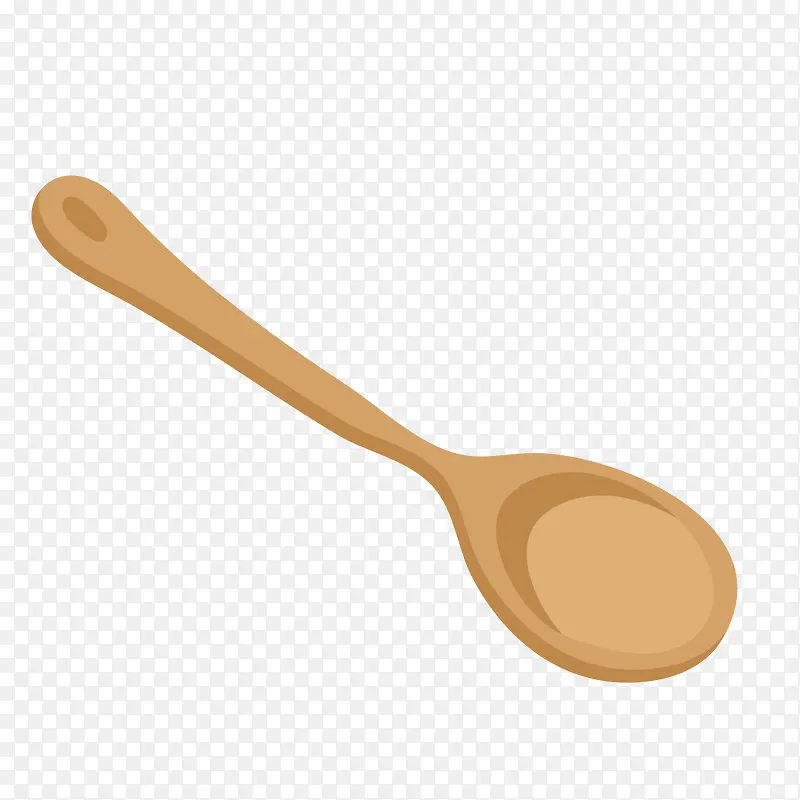 木质的汤勺设计矢量图