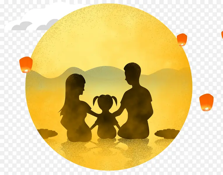 中秋佳节一家团圆