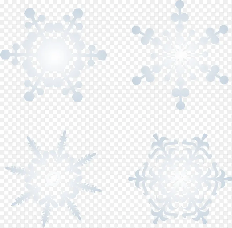 淡色雪花矢量飞雪