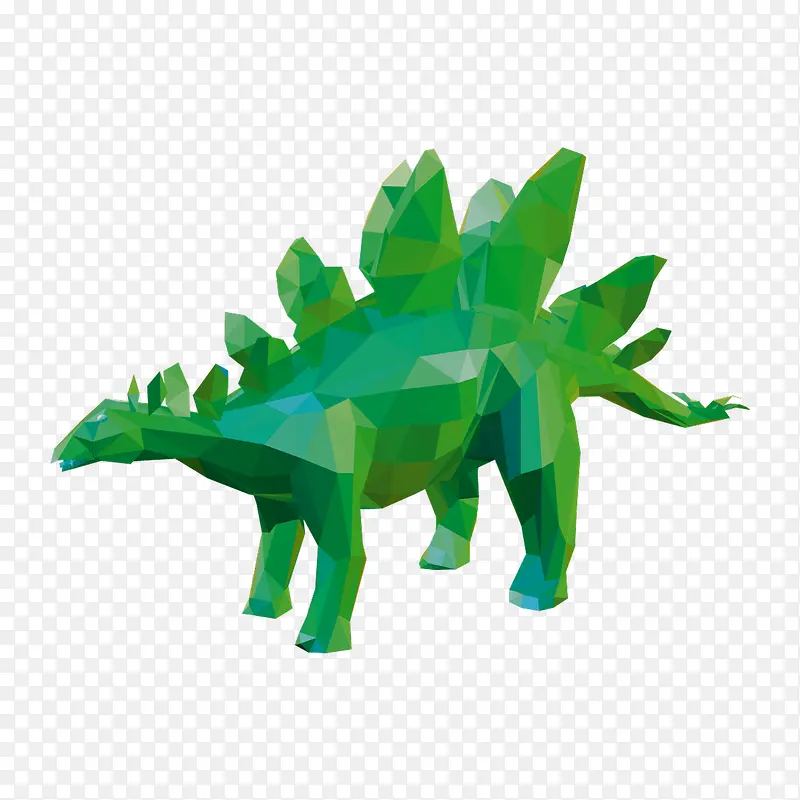 矢量纸折3D恐龙