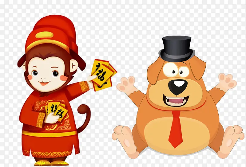 小猴子送福