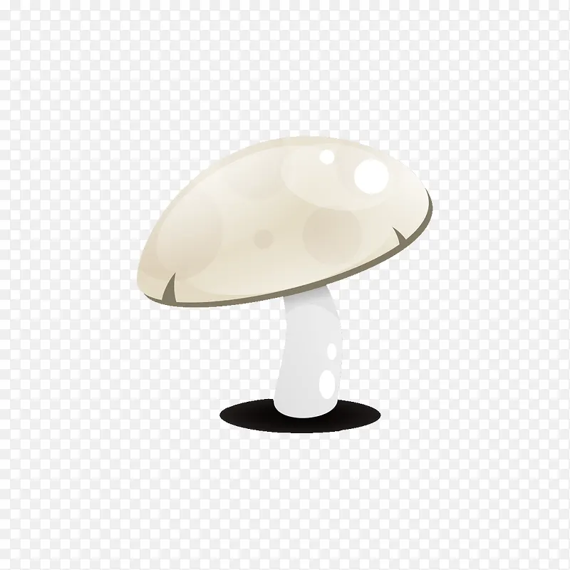 白色伞盖小蘑菇可爱萌