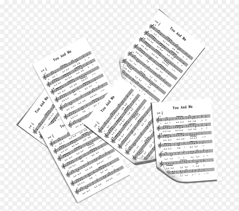 白色音乐乐谱纸张
