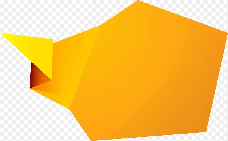 黄色折纸标签