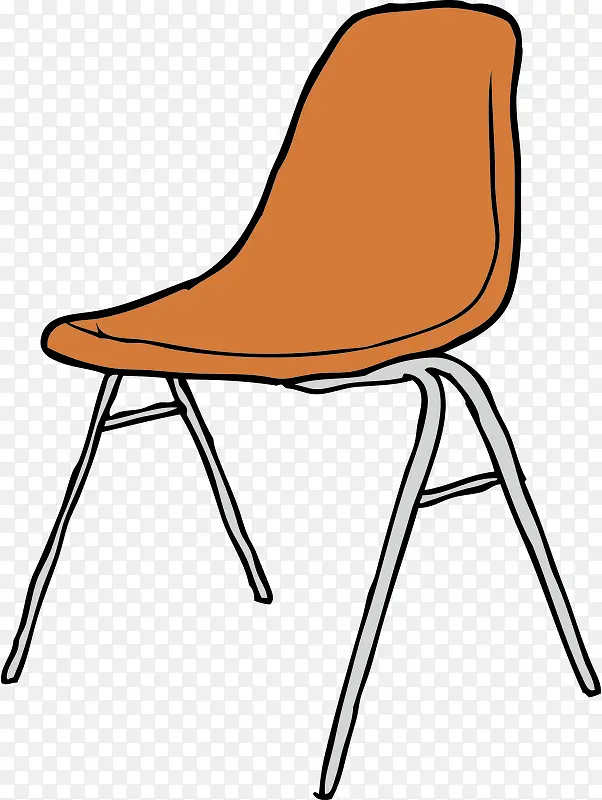 棕色的卡通椅子
