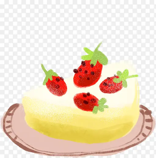 创意彩绘合成草莓蛋糕