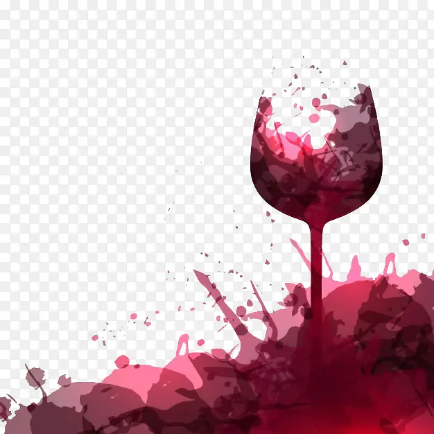 葡萄酒色斑创意图