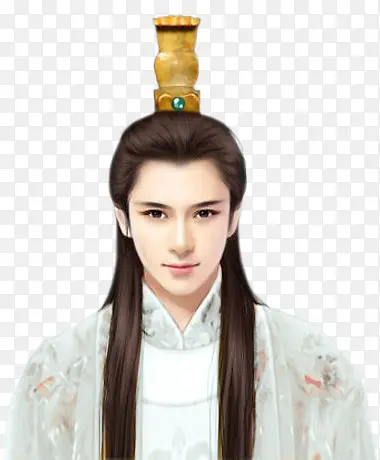 长发白色古装美男子