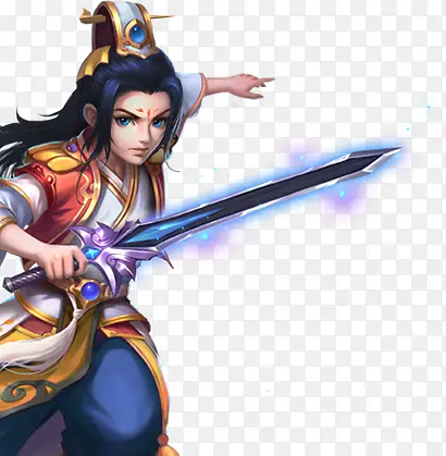 手持利剑的美男子游戏人物