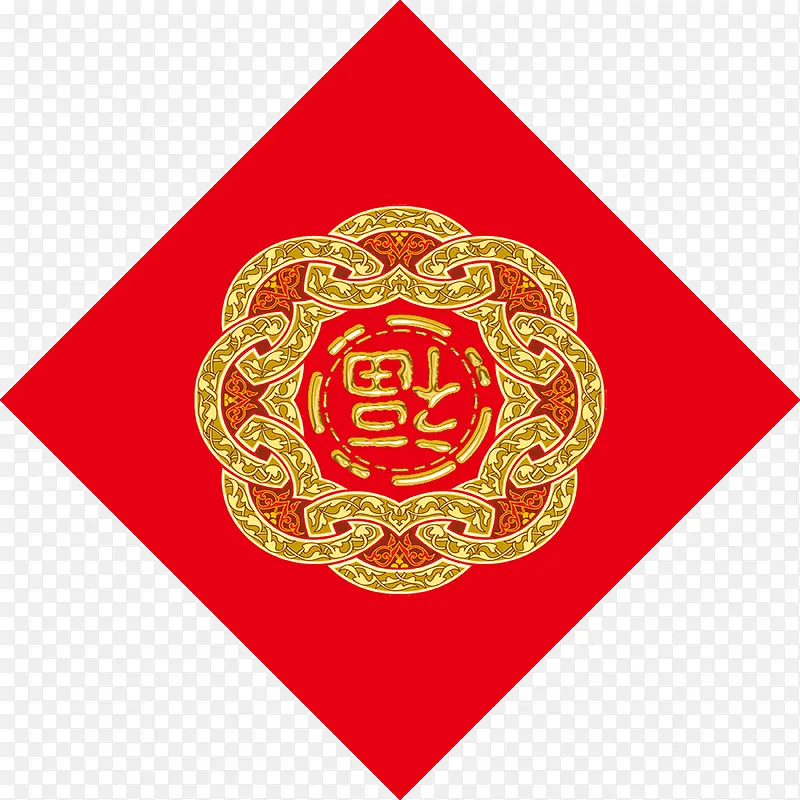 倒福门贴素材