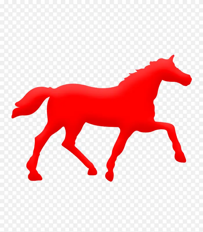简约经典动物剪纸广告设计马匹