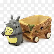 龙猫拉车元素