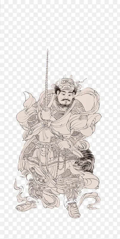 赵公明剪贴画