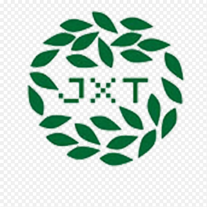 圆形绿叶个性简约园林logo